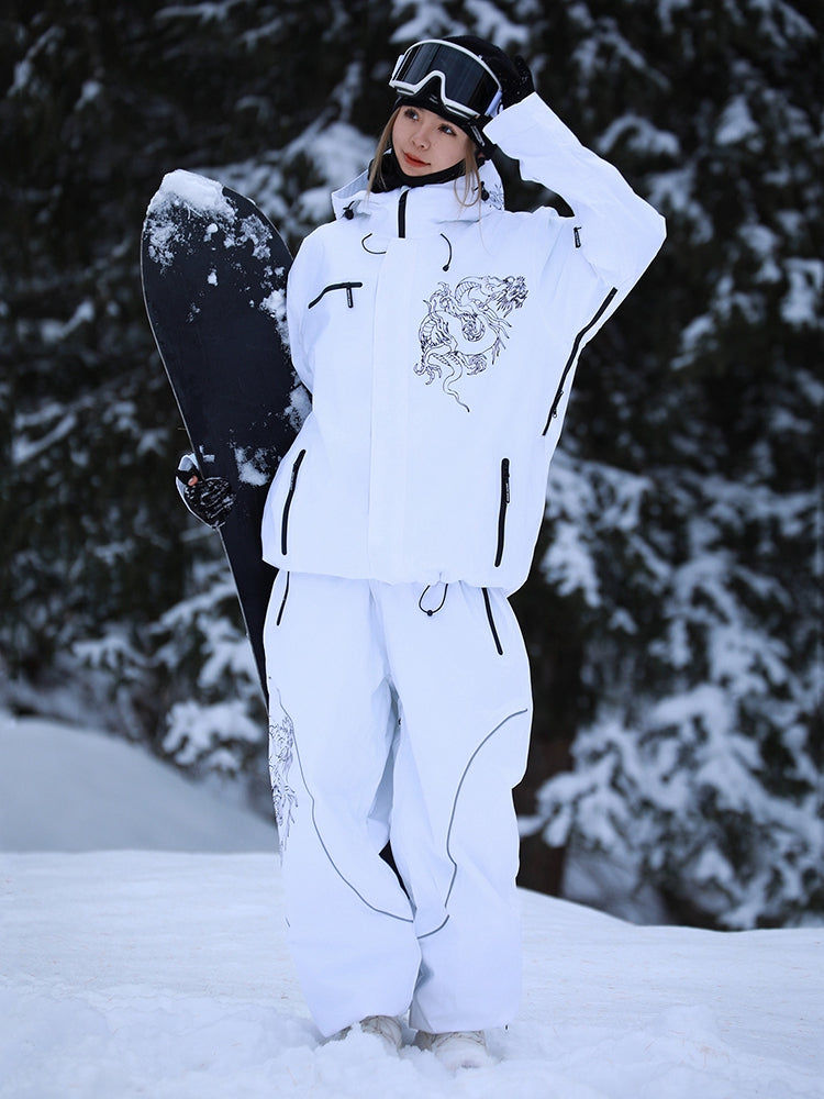 Unisex Insulated Oversized Snowboard Jacket and Pants