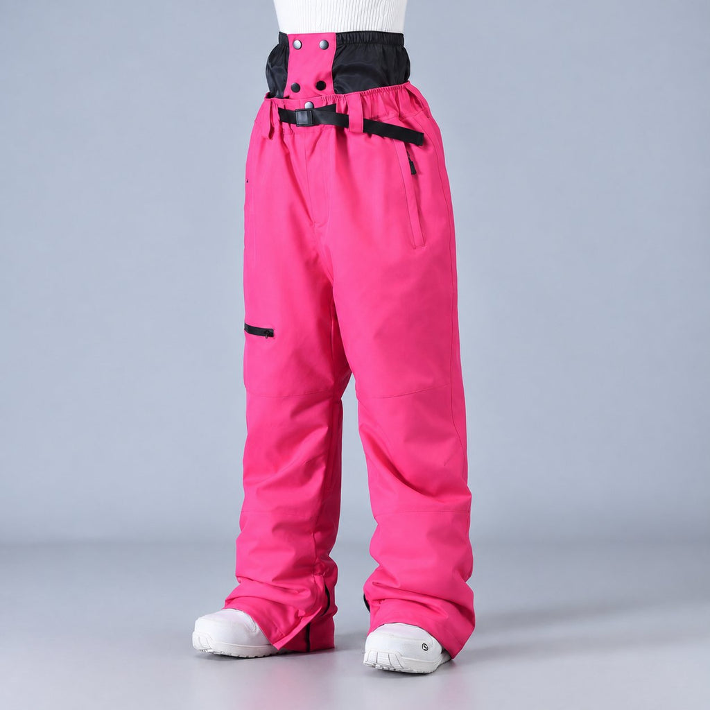 Unisex High-Rise Wide-Leg Snowboard Trousers