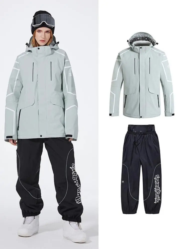 Women Winter Snowboarding Jacket & Pants Set Winter Ski Outfits