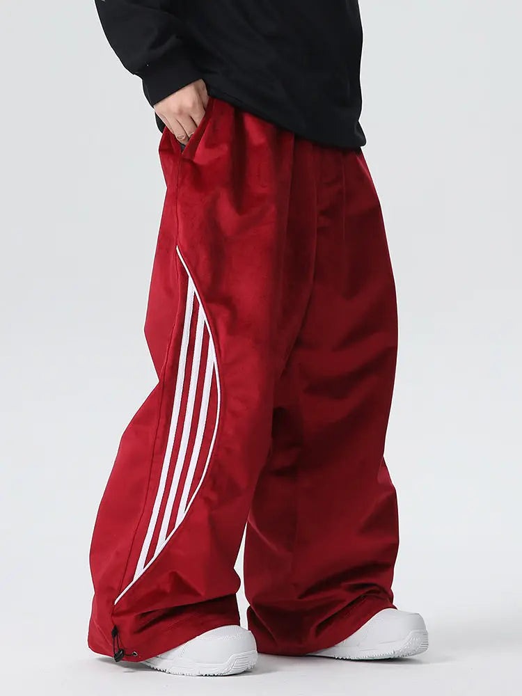 Women's Oversized Fleece Baggy Snowboarding Pants