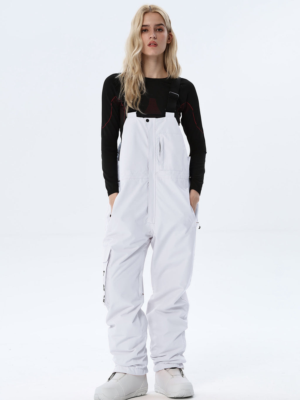 Women's Hooded Ski Jacket and Bib Overalls Combo