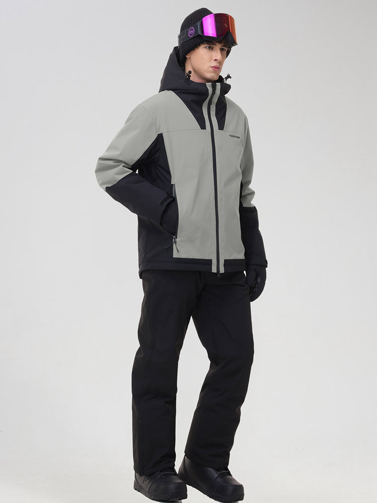 Men's Two-Tone Ski Jacket and Matching Snow Pants