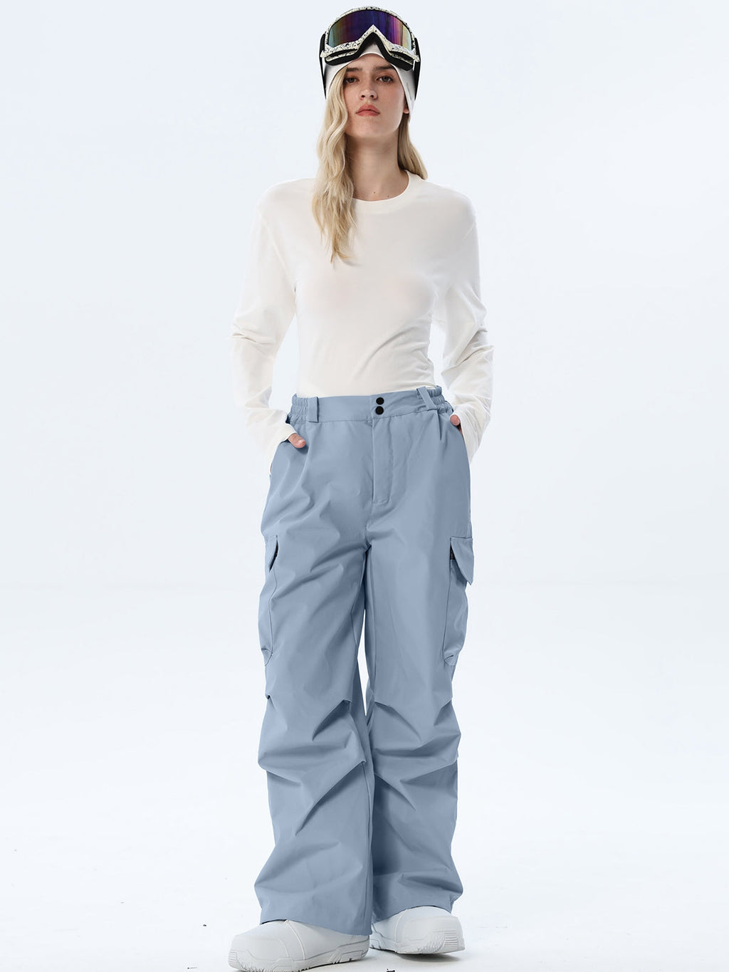 Women's Wide-Leg Cargo Snowboarding Trousers