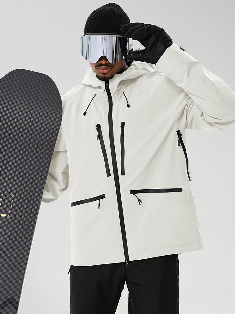 Men's Contrast-Zip Winter Jacket and Snow Pants