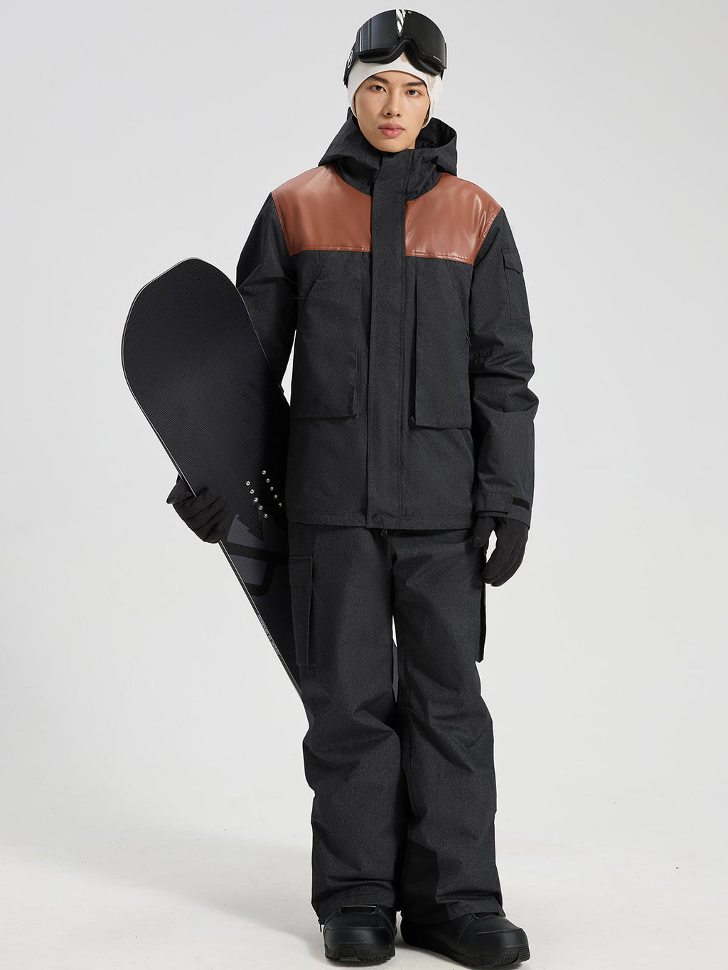 Men's Detachable-Suspender Ski Jacket and Bib Combo
