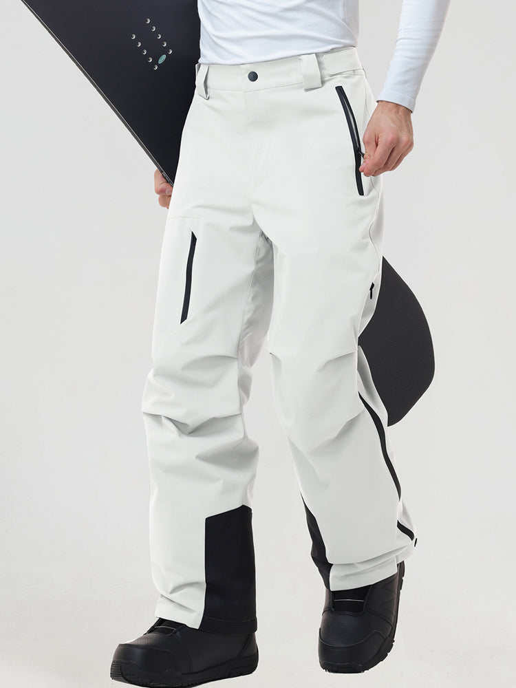 Men's Padded Cargo Snow Trousers with Waist Adjusters