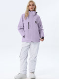 Women's Hooded Ski Jacket and Bib Overalls Combo