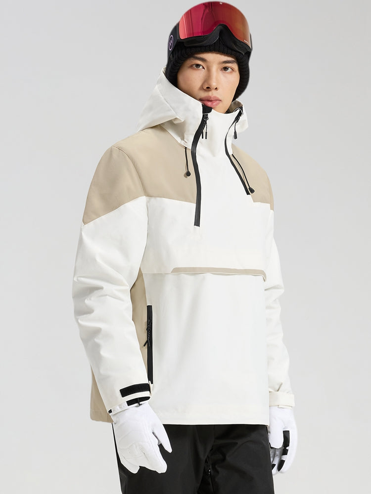 Men's Insulated Half-Zip Colorblock Snow Anorak
