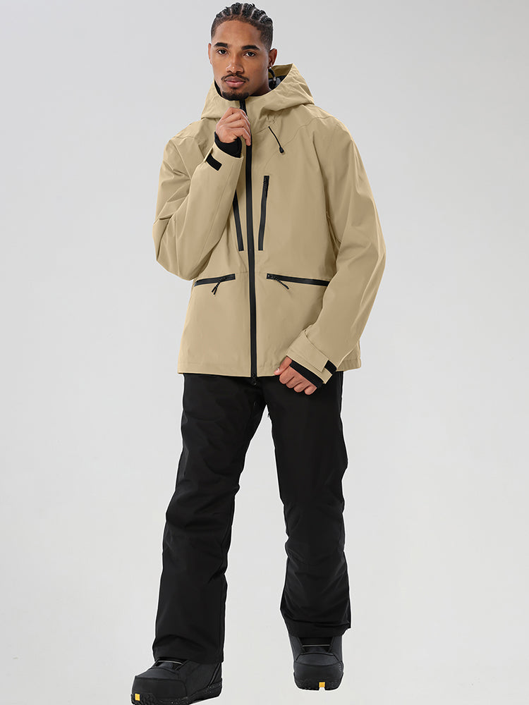 Men's Contrast-Zip Winter Jacket and Snow Pants