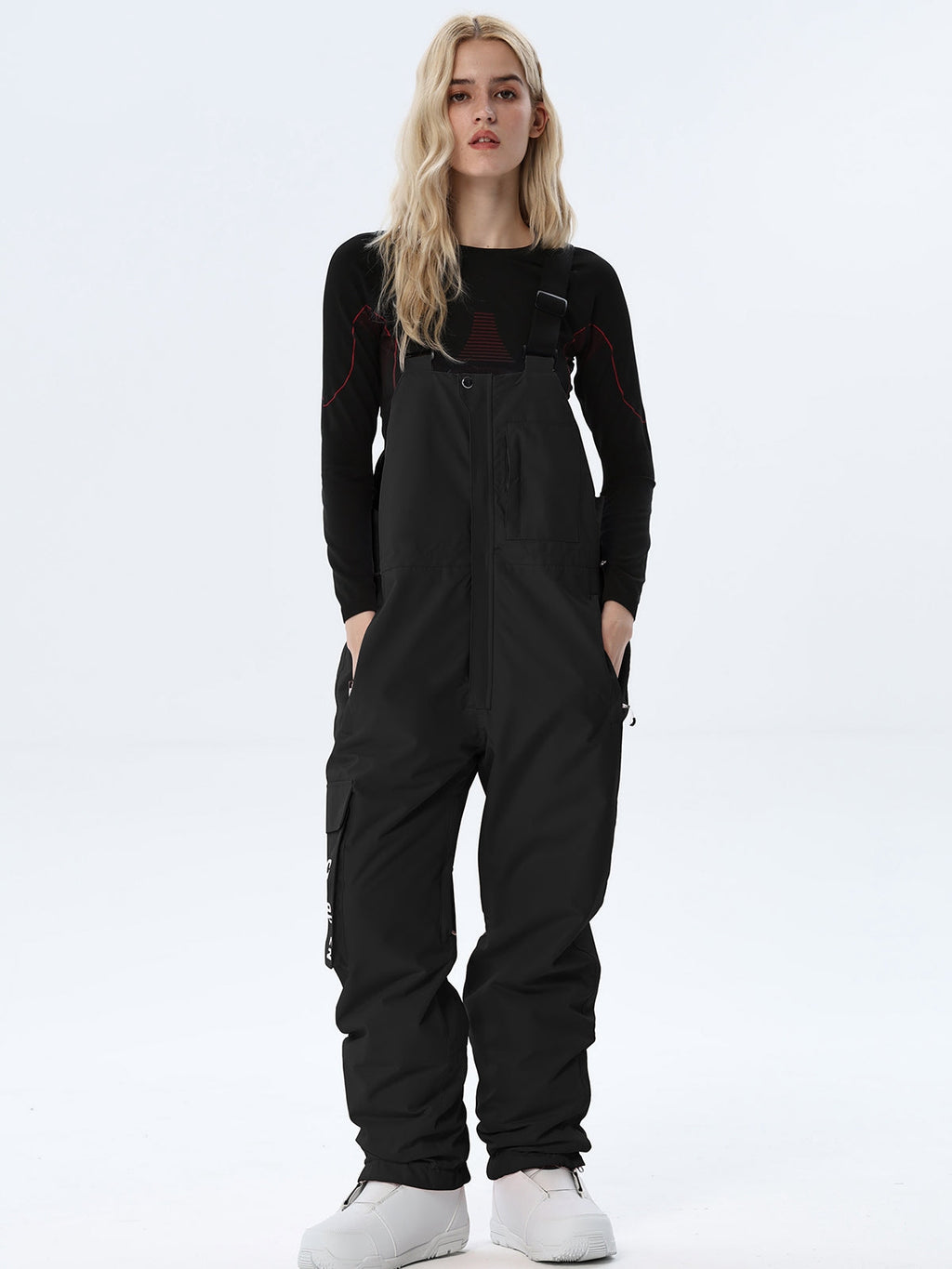 Women's Hooded Ski Jacket and Bib Overalls Combo