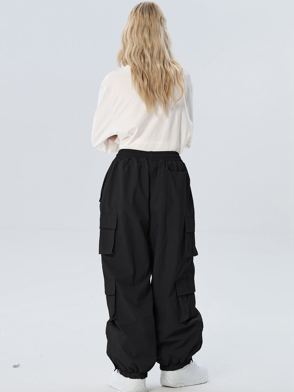 Women's Drawstring-Waist Baggy Snow Pants