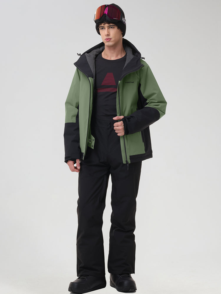 Men's Two-Tone Ski Jacket and Matching Snow Pants