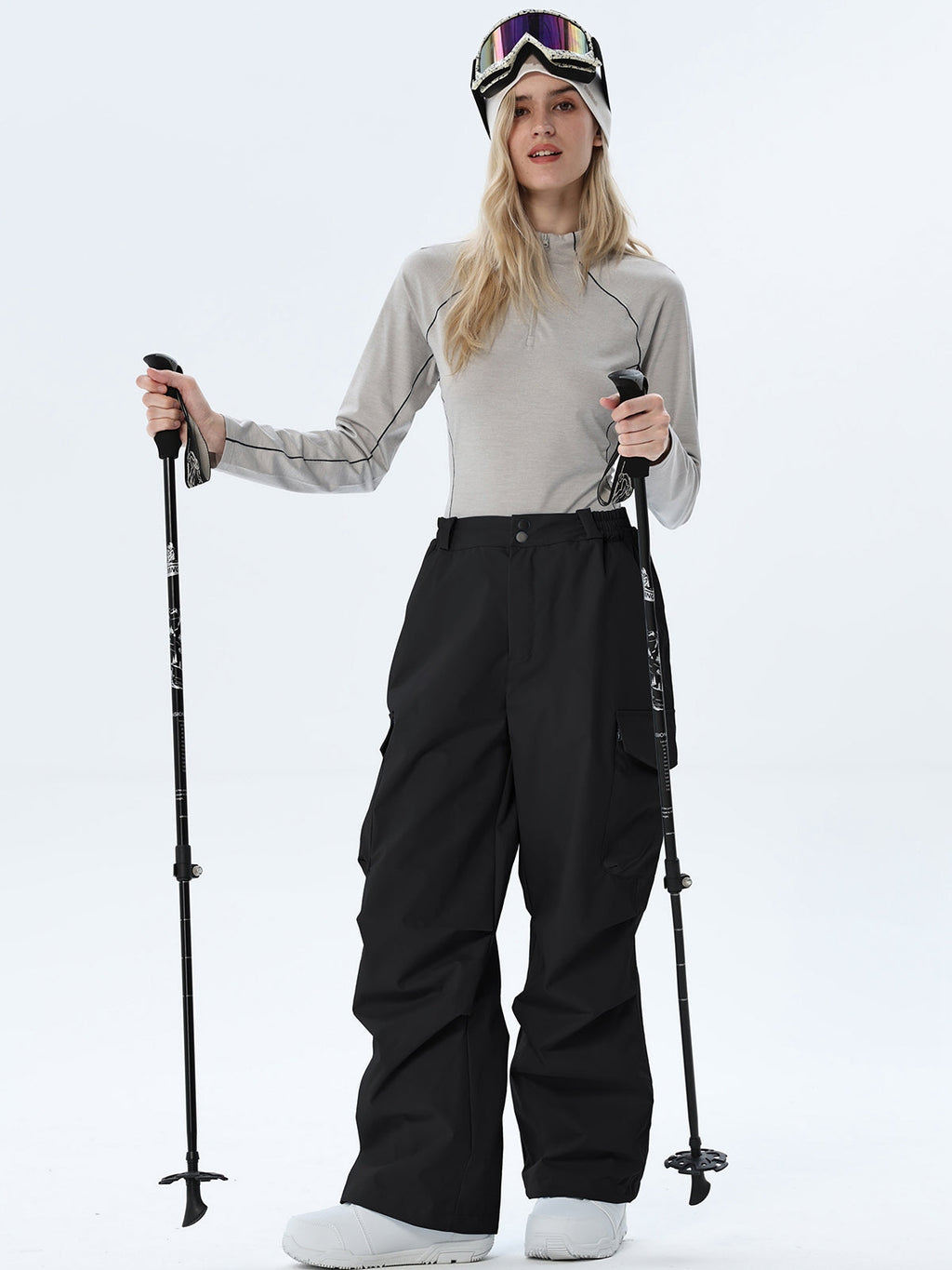 Women's Wide-Leg Cargo Snowboarding Trousers