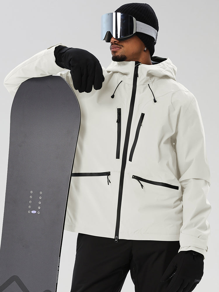 Men's Contrast-Zip Winter Jacket and Snow Pants