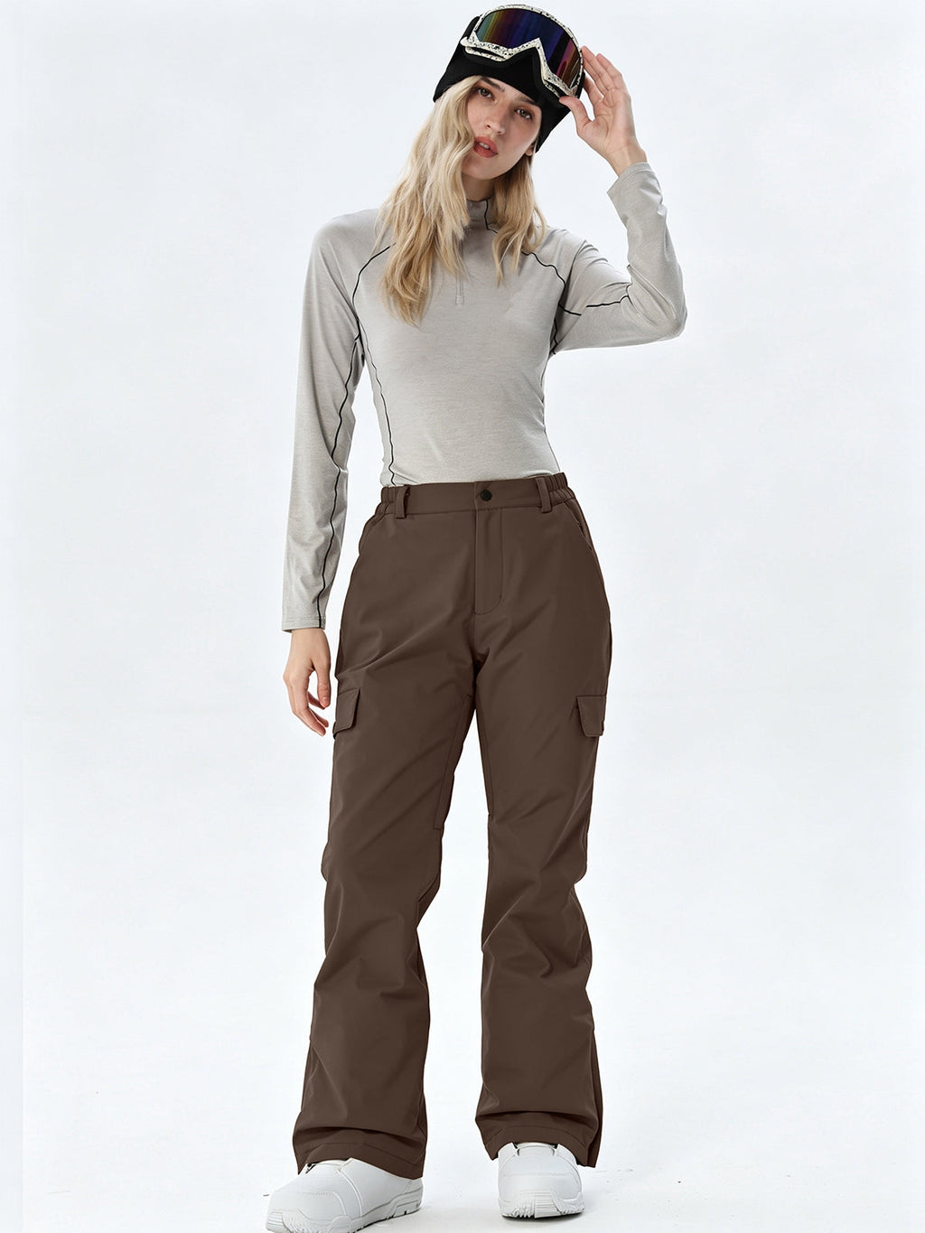 Women's Regular-Fit Cargo Snow Trousers