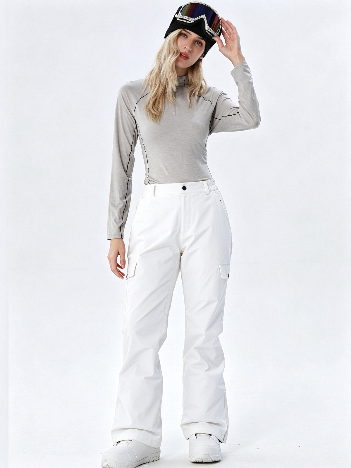 Women's Regular-Fit Cargo Snow Trousers