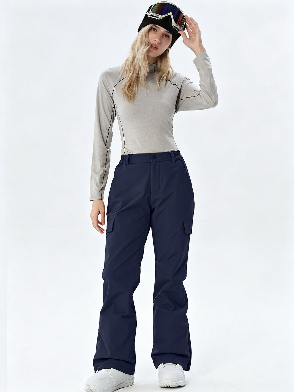 Women's Regular-Fit Cargo Snow Trousers