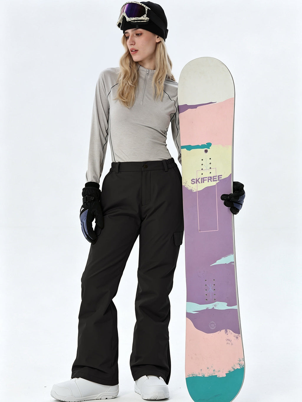 Women's Regular-Fit Cargo Snow Trousers