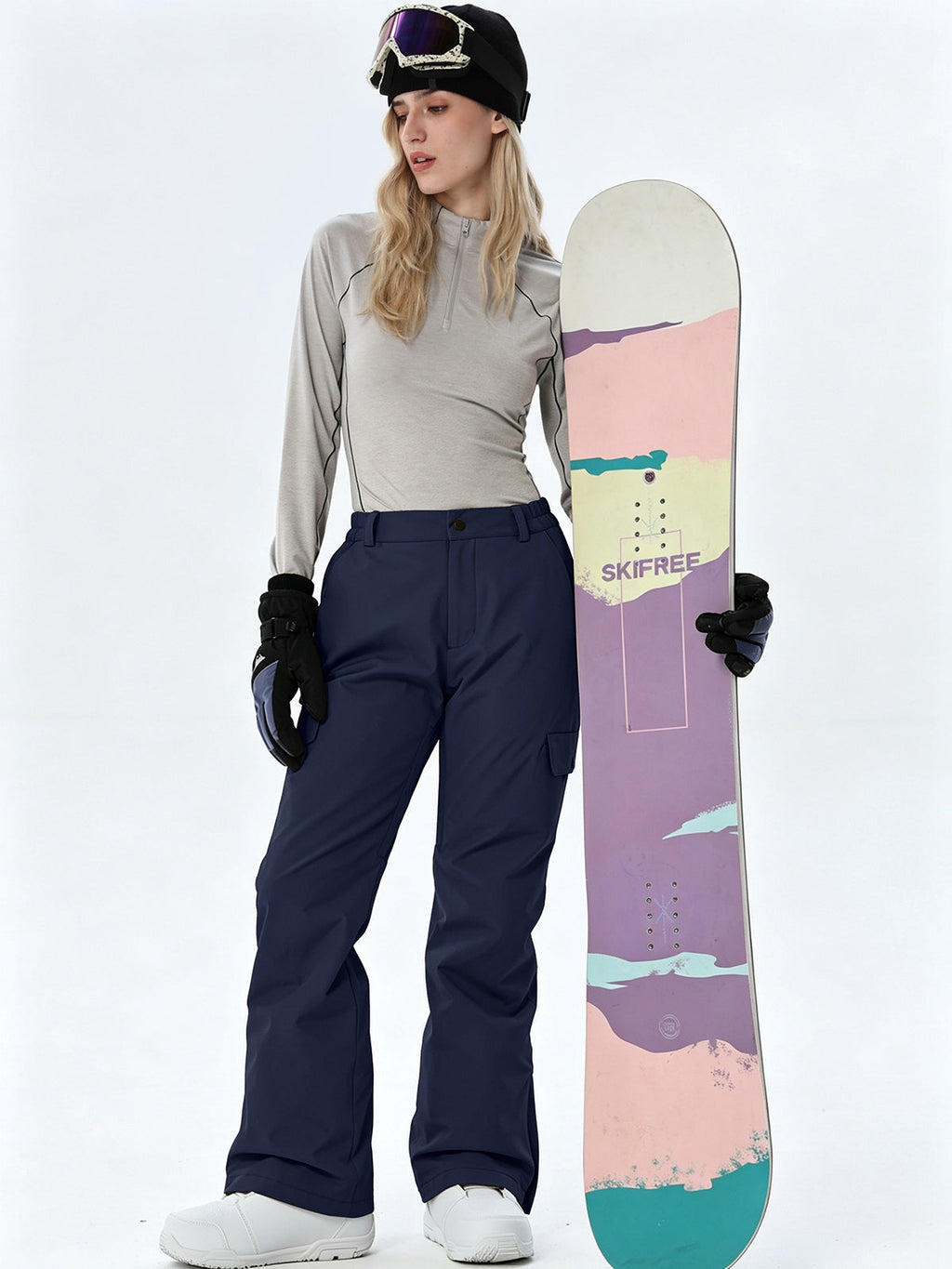 Women's Regular-Fit Cargo Snow Trousers