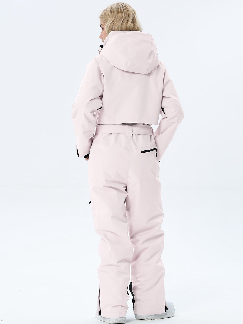 Women's Belted Cargo Snow Jumpsuit