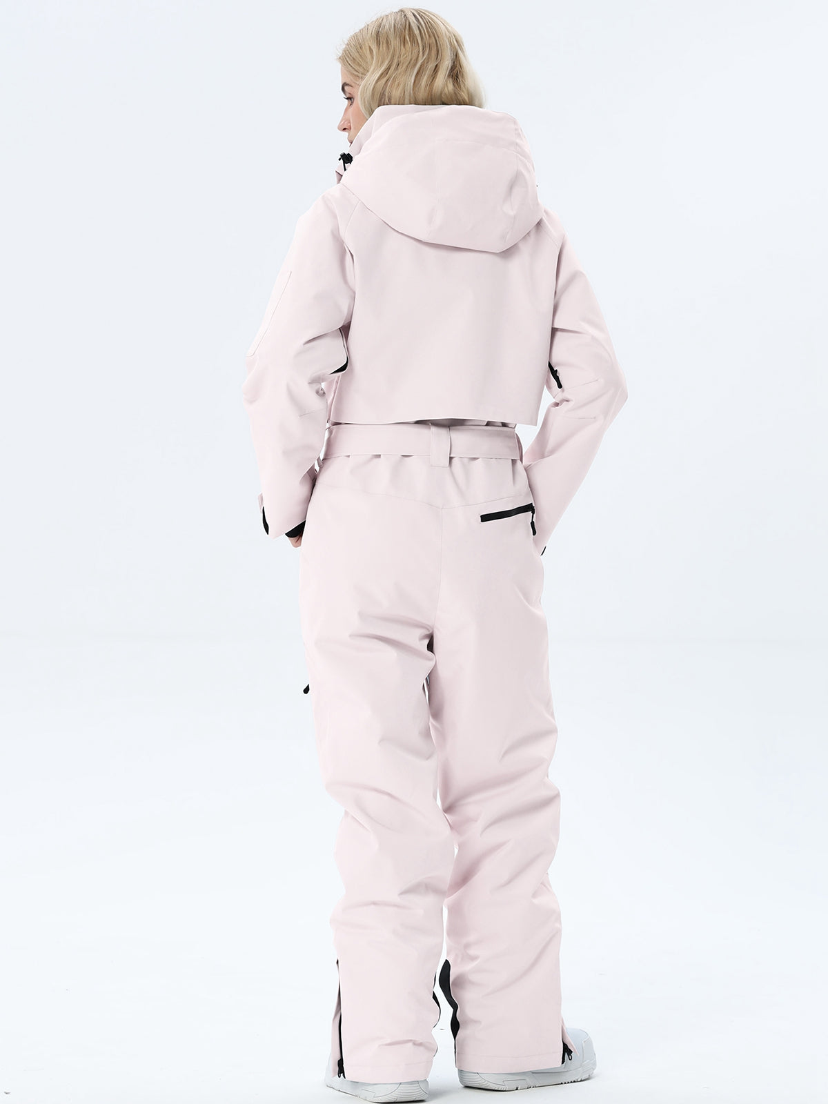 Women's Belted Cargo Snow Jumpsuit
