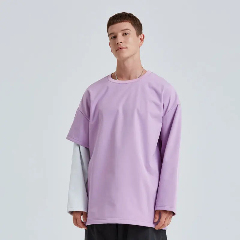 Affordable Couple Fake Two Snowboard & Ski Sweatshirts