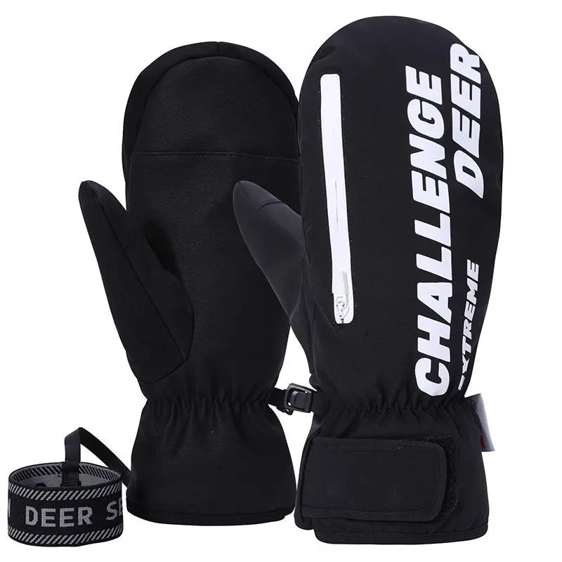 Touchscreen Snowboard Mittens Shaped Long Gloves
