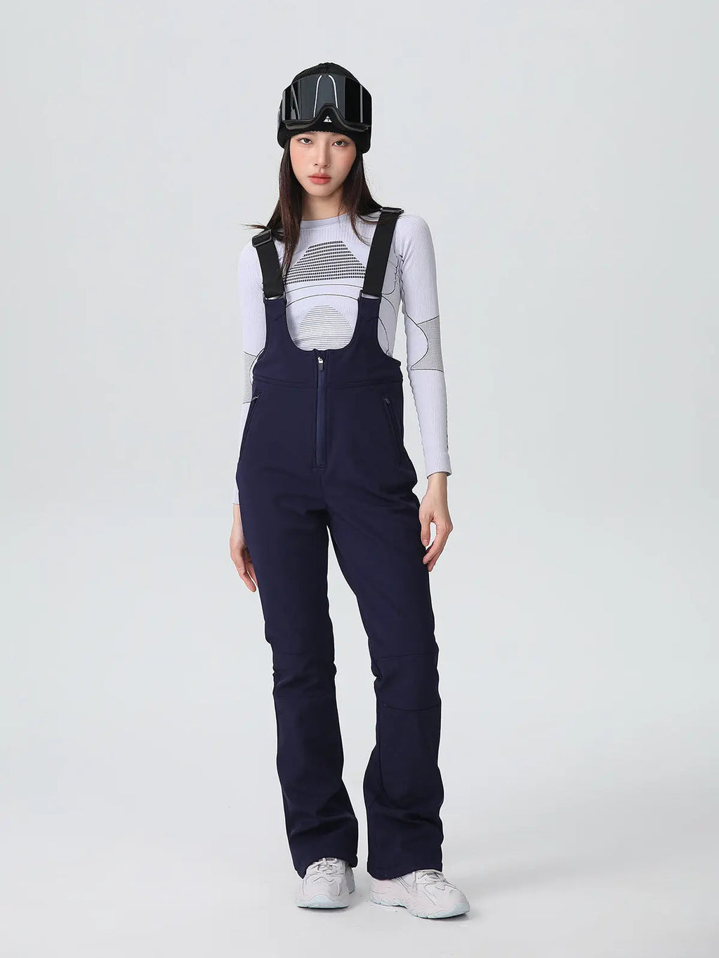 Elegant One-piece Ski Bibs Lady Slim Fit Snow Jumpsuits