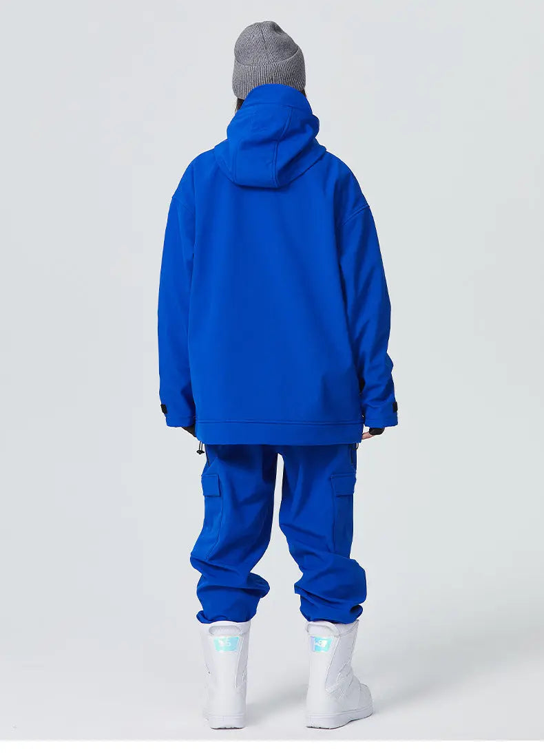 Female 2 Pieces Ski Suits Hoodie Jacket & Loose Fit Pants