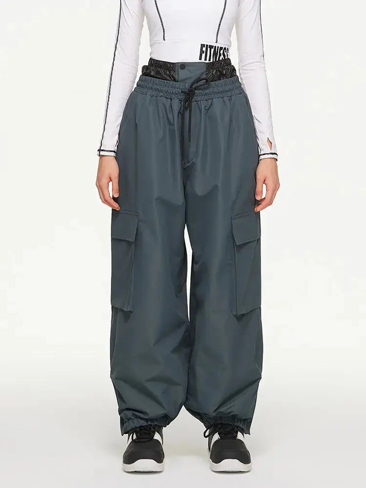 Female Versatile Snow Pants Insulated Baggy Snow Pants