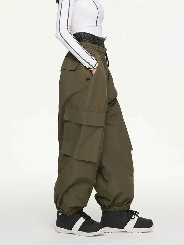 Female Versatile Snow Pants Insulated Baggy Snow Pants