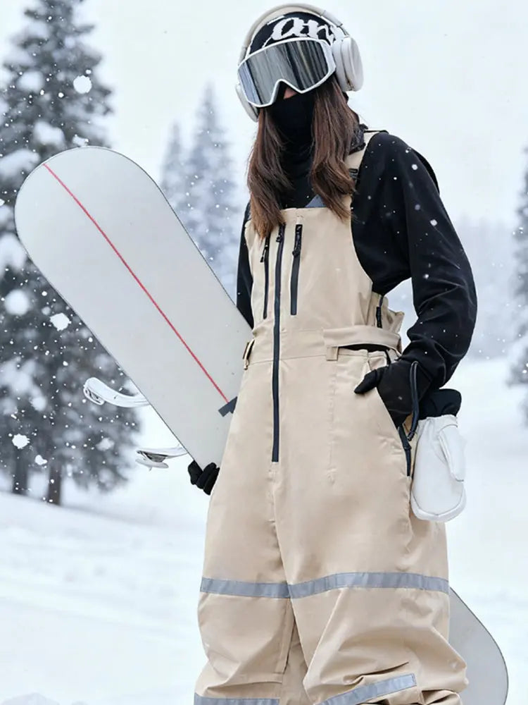 Girls Cool Oversized Snow Bibs Baggy Insulated Ski Overalls