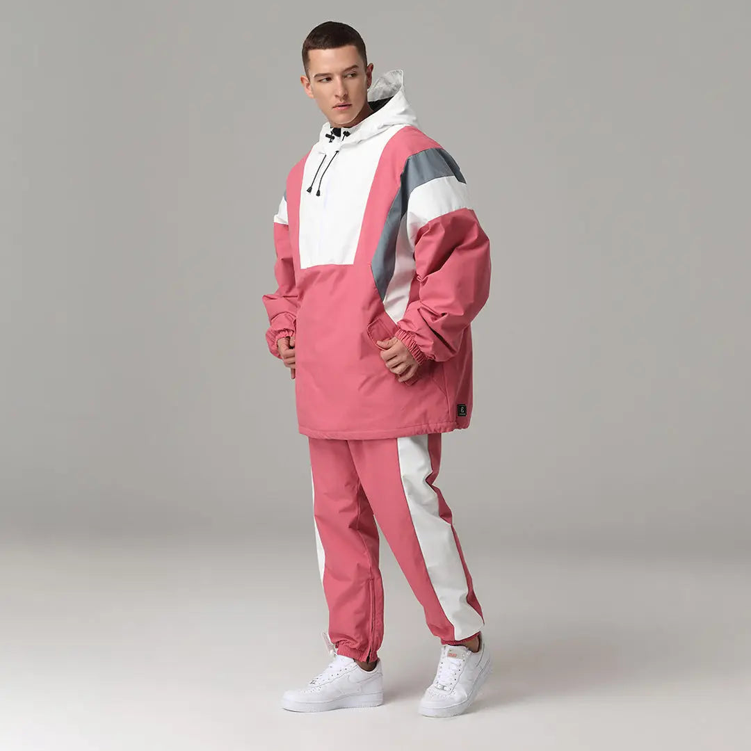 Men's Ski Suits Loose Hooded Ski Jackets and Pants Set