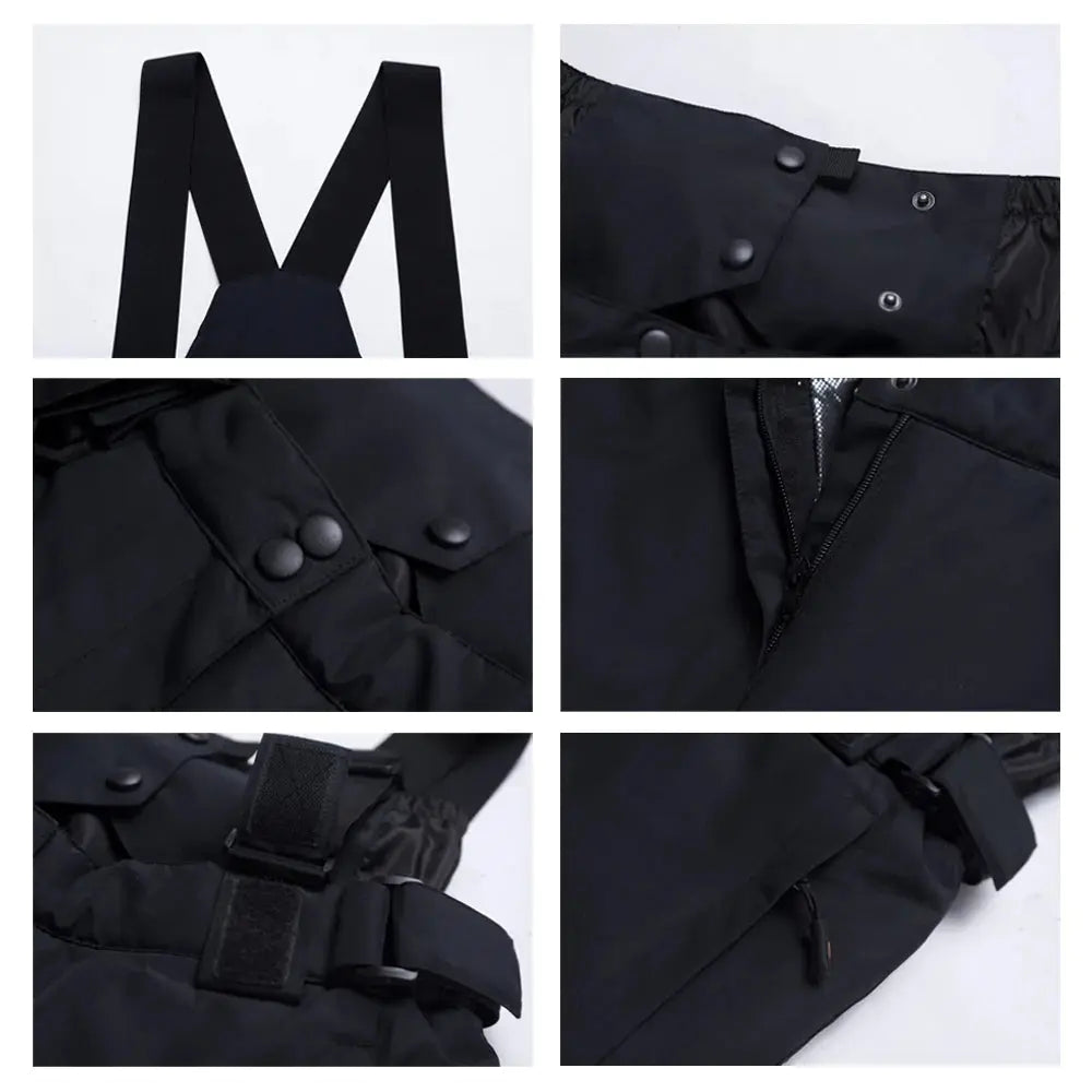 Unisex Snowboard Ski Jacket and Pants Set Marble Pattern