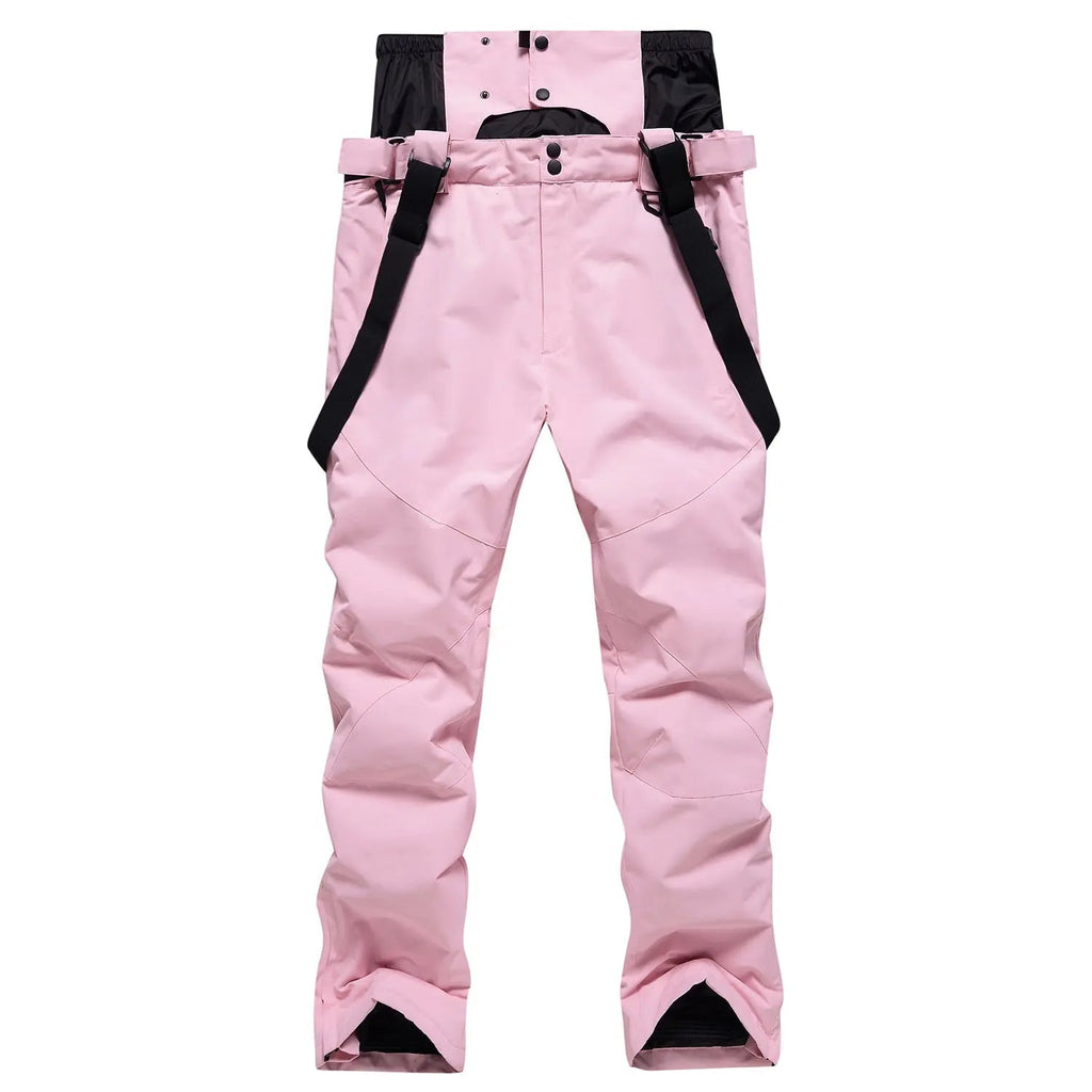 Solid Color Unisex Detachable Ski Bibs & Pants Windproof Outdoor Pants