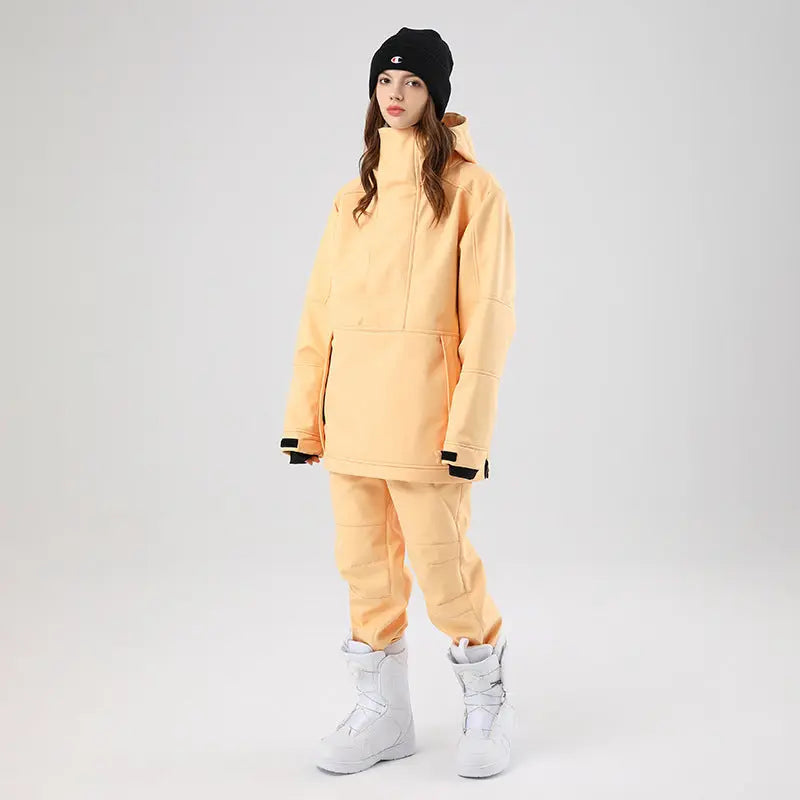 High Collar Insulated Ski Jacket & Jogger Pants