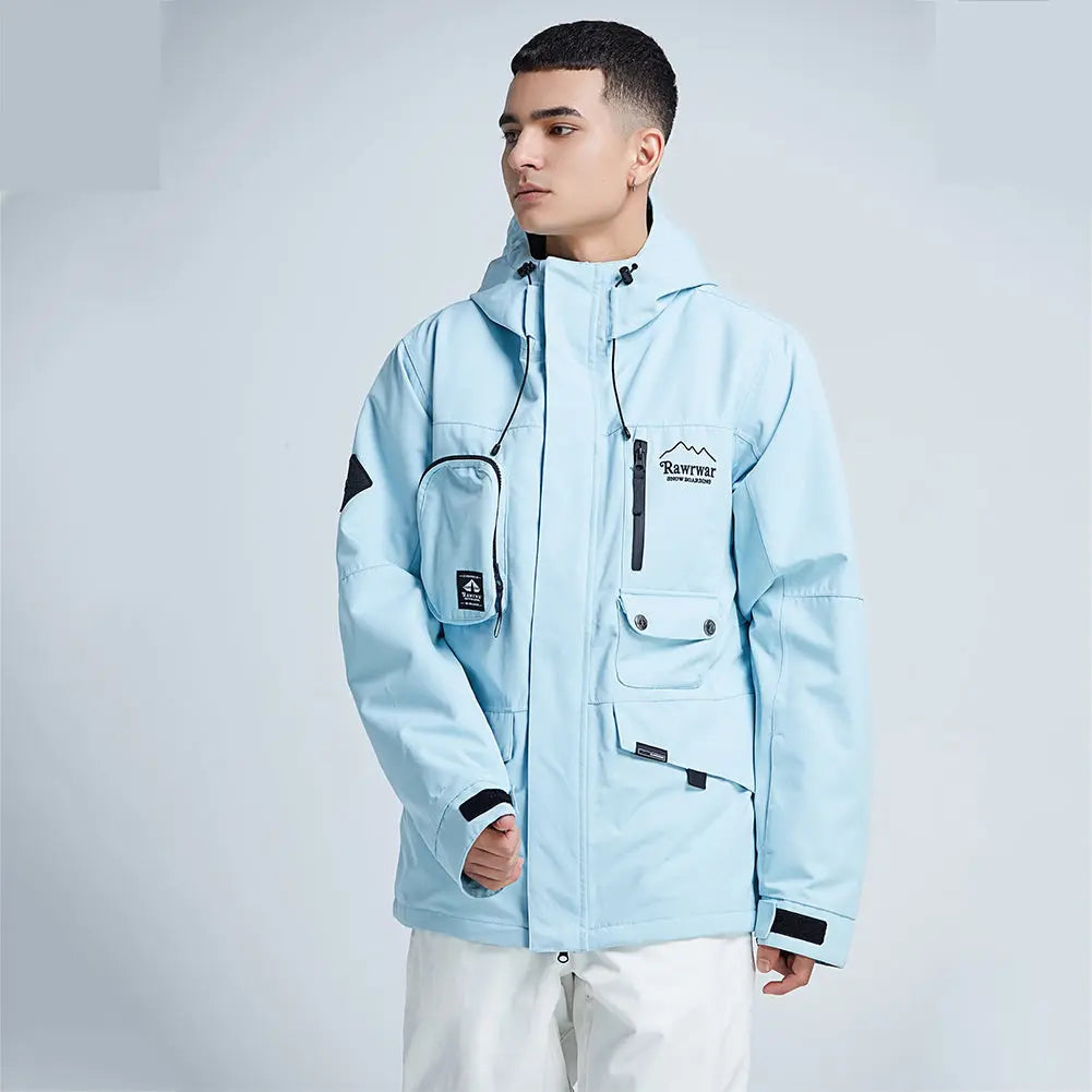 Hotian Breathable Men Ski Snowboarding Cargo Jacket