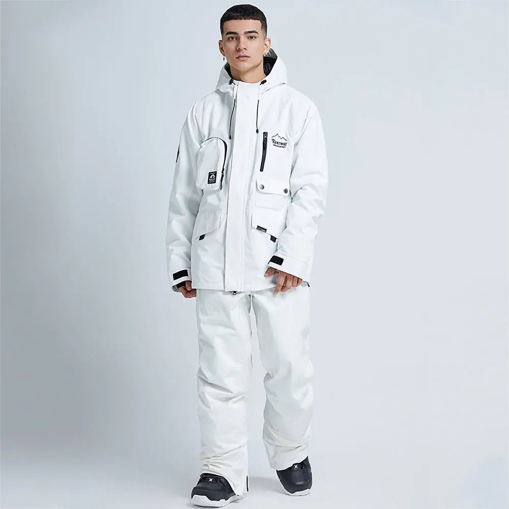 Hotian Breathable Men Ski Snowboarding Cargo Jacket