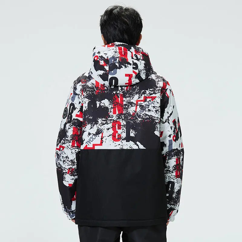 Hotian Men Hooded Skiing Cargo Jacket Soft Shell