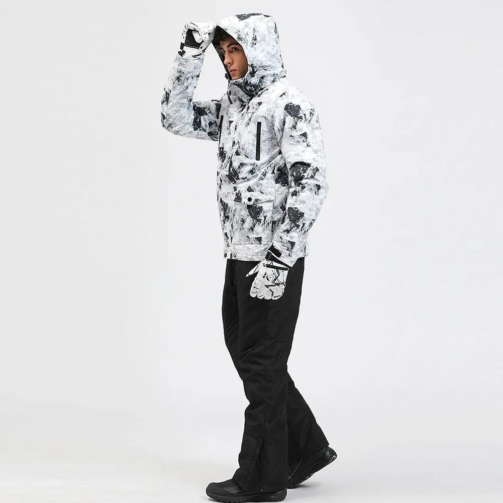 Hotian Men Insulated Skiing Shell Jacket Hooded