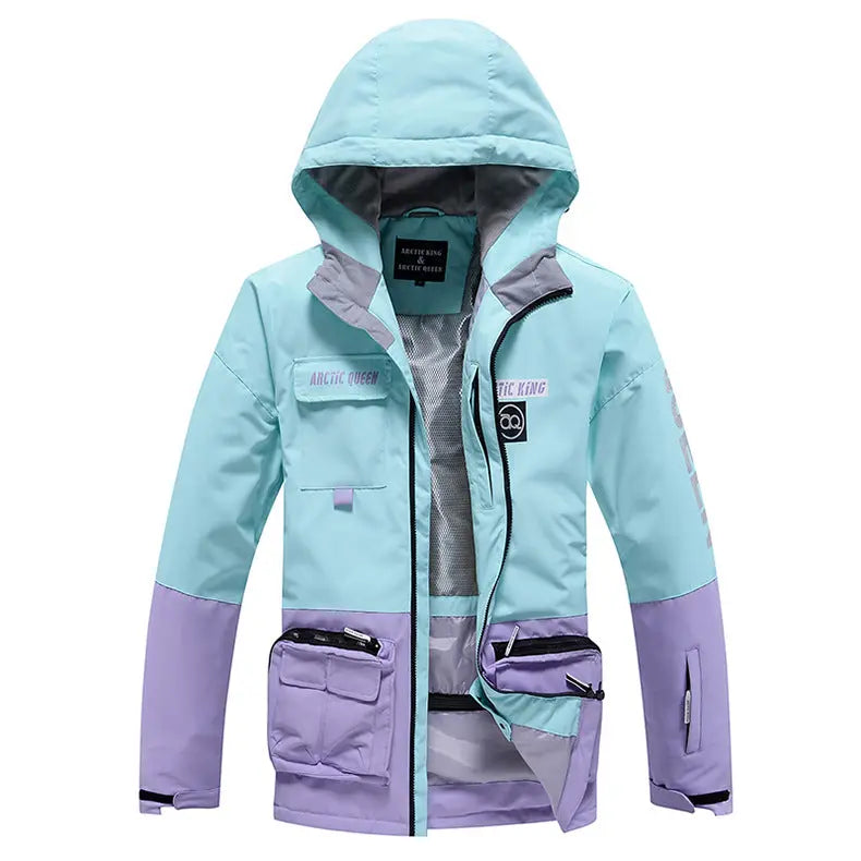 Hotian Men Ski Insulated Cargo Jacket Waterproof Outdoor Coat