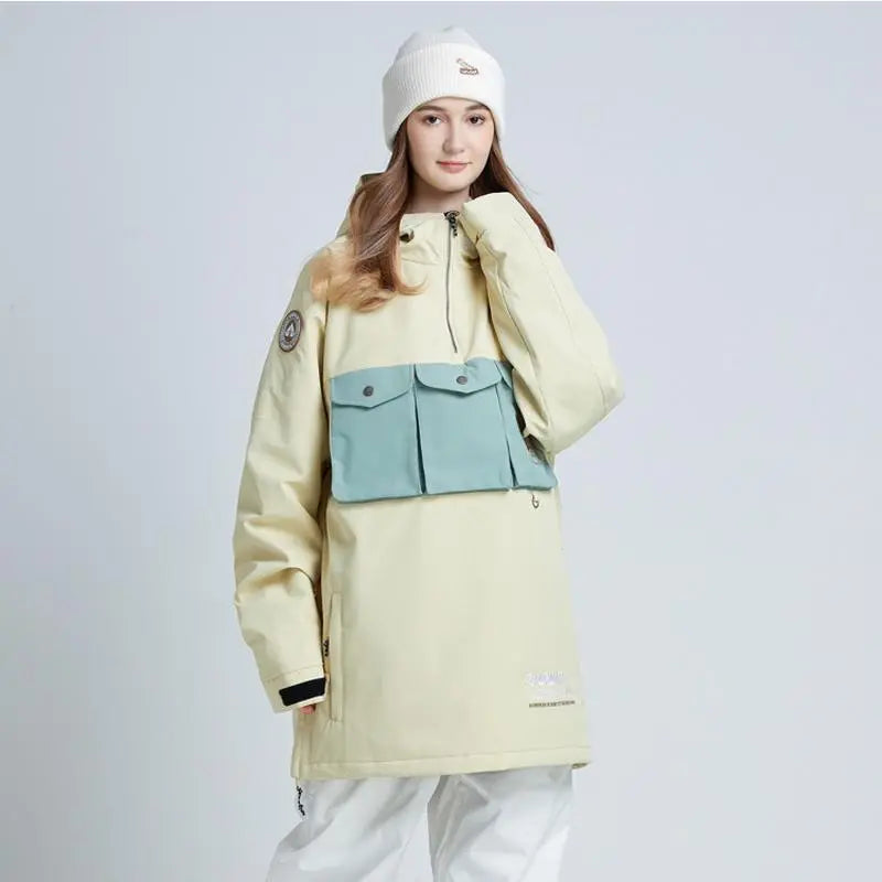 Couple Winter Snowboarding Ski Anorak Hoodie Jacket