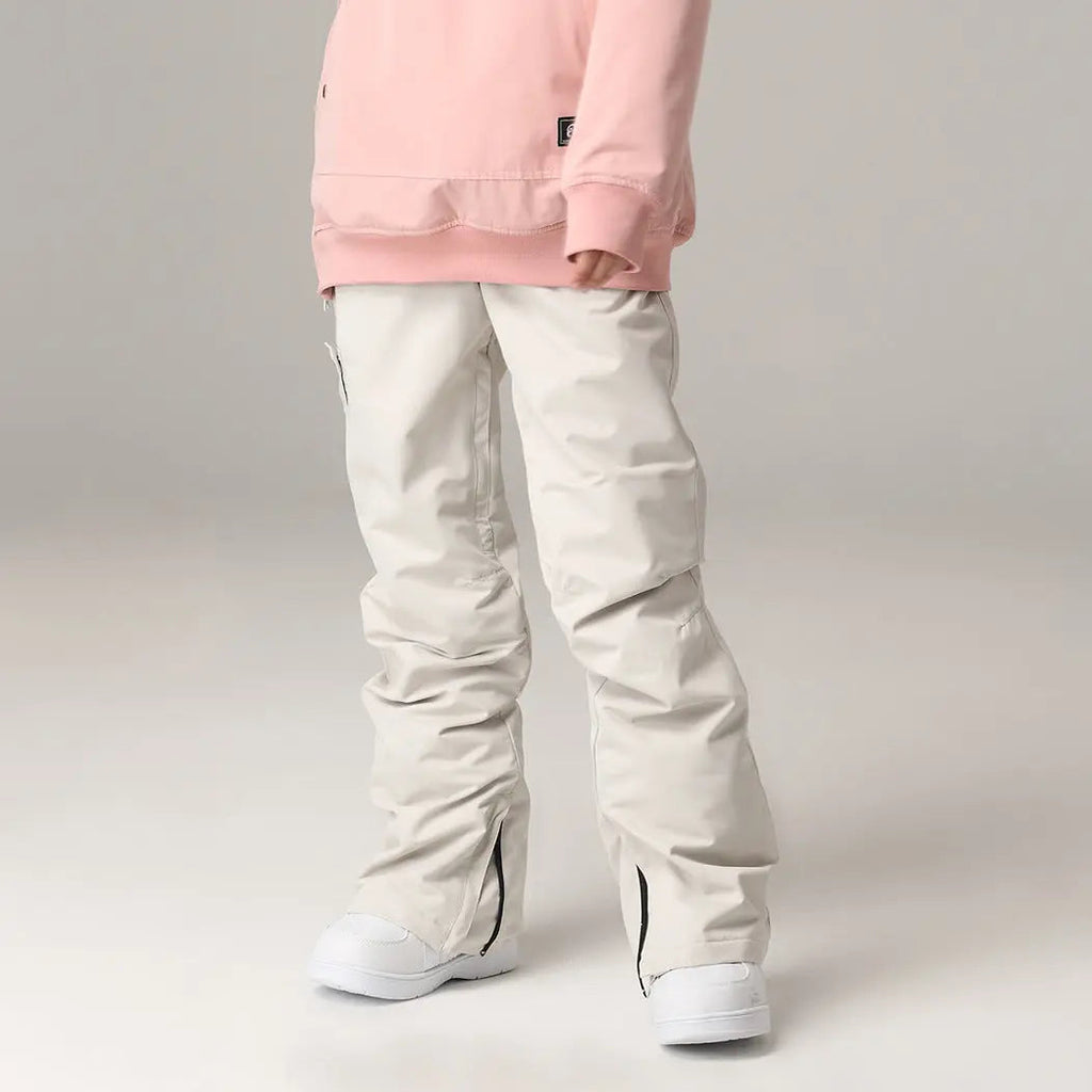 Hotian Women Drawstring Waist Snow Snowboard Cargo Jogger Pants