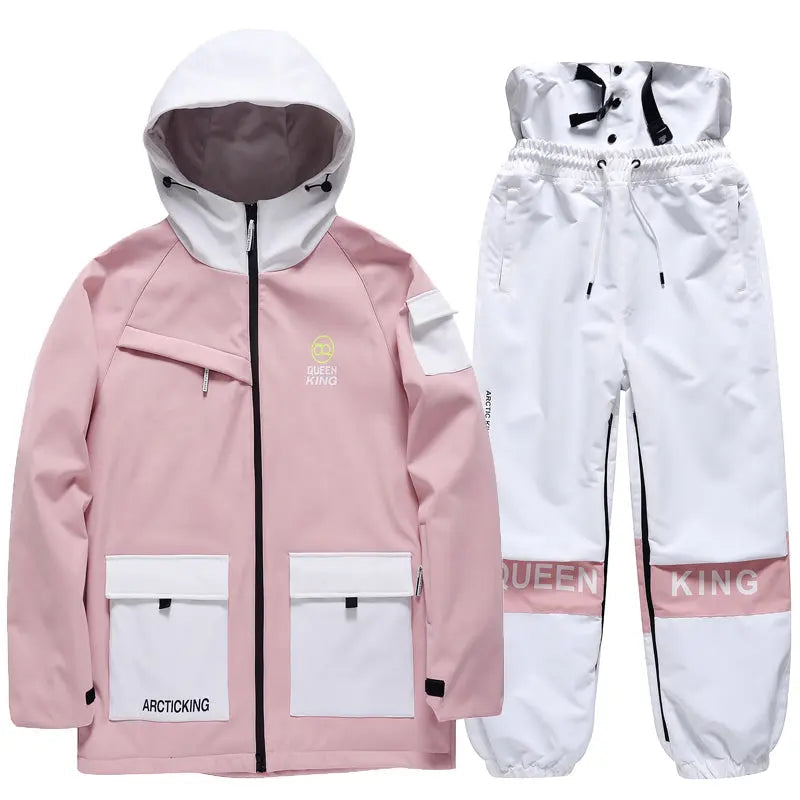 Matched Couple Ski Set Insulated Cargo Jacket & Jogger Pants