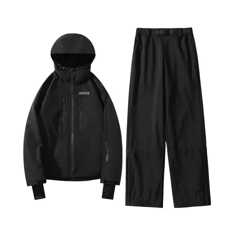 Insulated Ski Jacket & Pants Set Winter Outwear for Sports