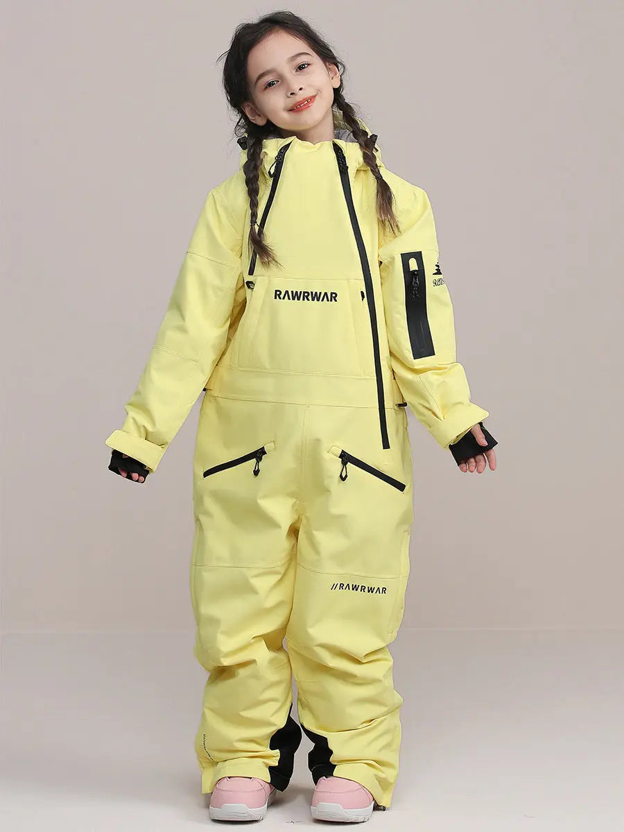 Kids Hooded Outdoor Ski & Snowboard Jumpsuits