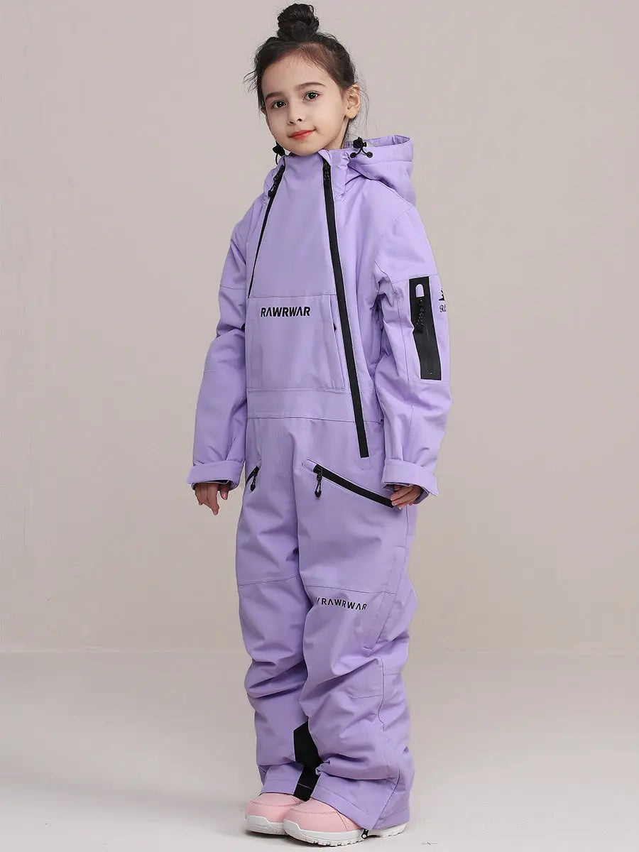 Kids Hooded Outdoor Ski & Snowboard Jumpsuits