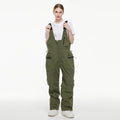 Loose Fit Ski Snow Bibs for Adult Warm One-piece Snow Overalls