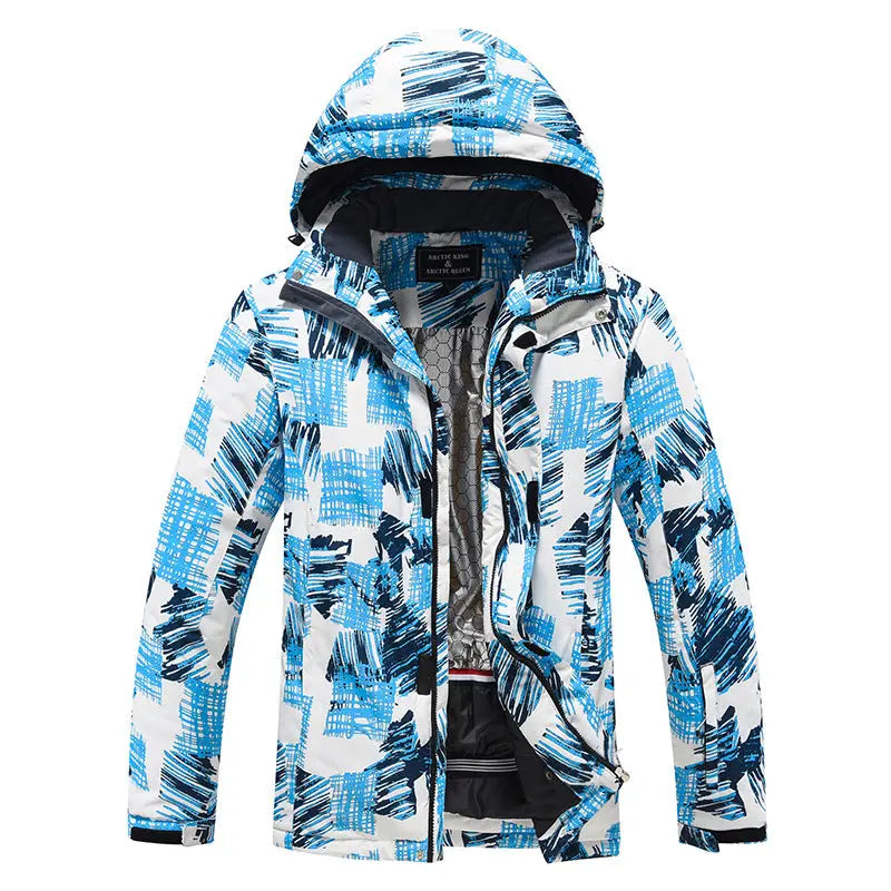 Men Outdoor Ski Snow Jackets Printed Snowboard Outfit