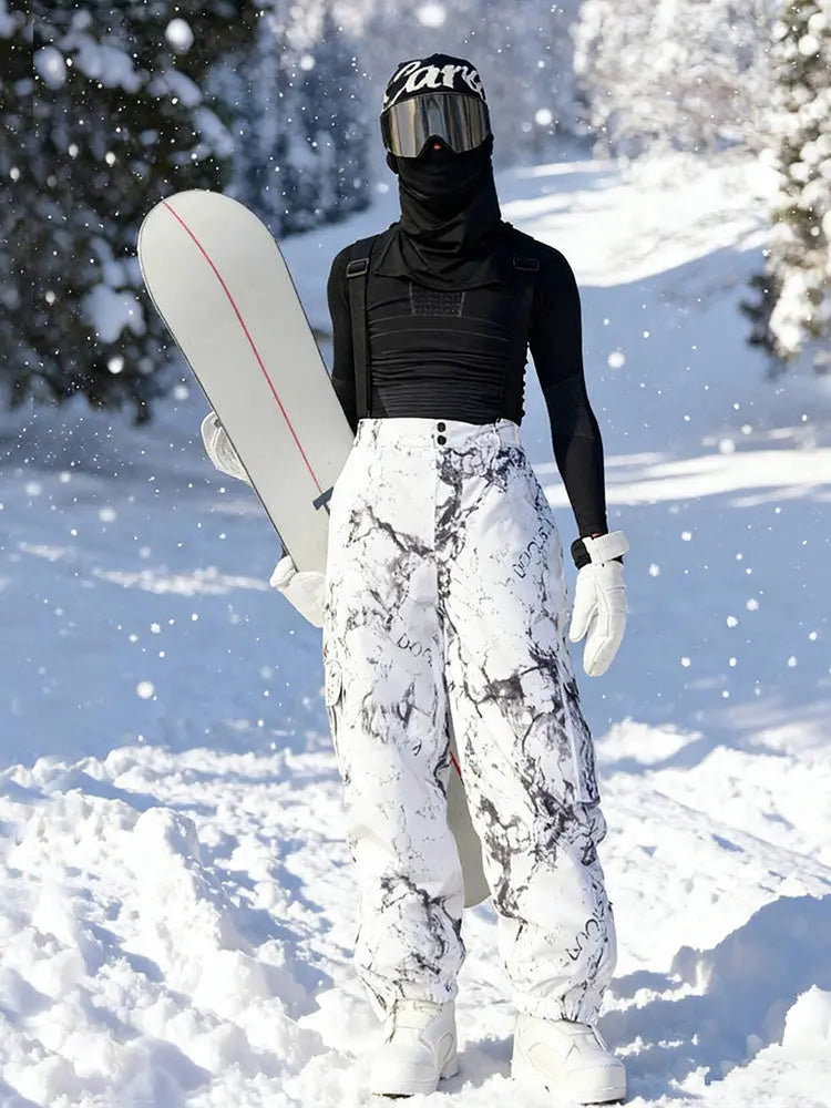 Men Printed Ski Suits Set Unique Insulated Ski Outwear